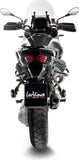 Exhaust Tip Without Sound Certification Lv-14 Steel Black Carbon Fiber End Cap - Leovince Compatible With Moto Guzzi Stelvio (2024-2026)