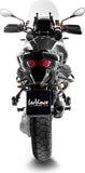 Échappement Sans Homologation Sonore Lv-14 Acier Noir Embout Carbon Fiber - Leovince Compatible Avec Moto Guzzi Stelvio (2024-2026)
