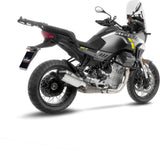 Échappement Sans Homologation Sonore Lv-14 Acier Embout Carbon Fiber - Leovince Compatible Avec Moto Guzzi Stelvio (2024-2026)