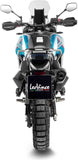 Échappement Sans Homologation Sonore Lv-14 Acier Noir Embout Carbon Fiber - Leovince Compatible Avec Cfmoto 800 Mt-X (2025-2026)