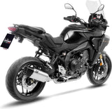 Complete Catalytic Exhaust System With Sound Certification Lv-14 R Titanium Carbon Fiber End Cap - Leovince Compatible With Yamaha Tracer 9 Gt (2021-2024)