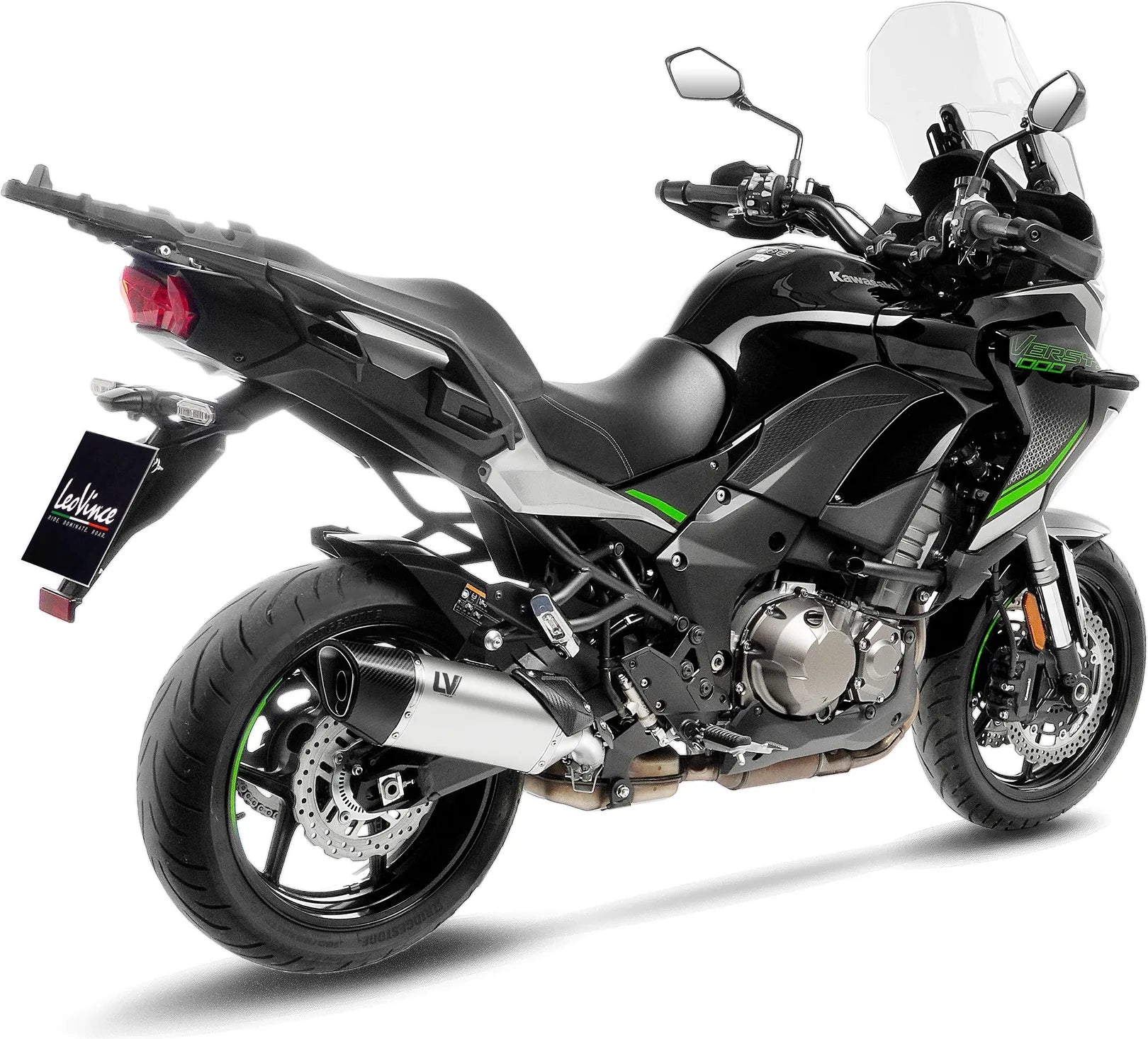 Système D'Échappement Homologué Au Niveau Sonore Lv-14 R Titanium Embout Carbon Fiber - Leovince Compatible Avec Kawasaki Versys 1000 (2019-2024)