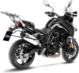 Système D'Échappement Homologué Au Niveau Sonore Lv-14 Titanium Embout Carbon Fiber - Leovince Compatible Avec Benelli Trk 702 - X (2023-2024)
