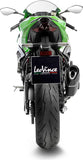 Échappement Sans Homologation Sonore Lv-14 R Acier Noir Embout Carbon Fiber - Leovince Compatible Avec Kawasaki Zx 6R Ninja (2019-2020)