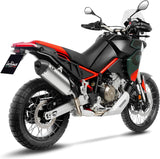 Système D'Échappement Homologué Au Niveau Sonore Lv-14 Acier Embout Carbon Fiber - Leovince Compatible Avec Aprilia Tuareg 660 (2022-2024)