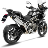 Système D'Échappement Homologué Au Niveau Sonore Lv-14 Acier Embout Carbon Fiber - Leovince Compatible Avec Triumph Tiger 1200 Gt Pro (2022-2024)