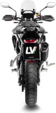 Exhaust Tip Without Sound Certification Lv-14 Steel Black Carbon Fiber End Cap - Leovince Compatible With Triumph Tiger 900 Gt (2024-2026)