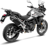 Système D'Échappement Homologué Au Niveau Sonore Lv-14 Acier Noir Embout Carbon Fiber - Leovince Compatible Avec Triumph Tiger 900 Rally Pro (2024-2026)