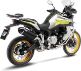 Système D'Échappement Homologué Au Niveau Sonore Lv-14 Acier Noir Embout Carbon Fiber - Leovince Compatible Avec Voge Valico 900 Dsx (2024-2026)