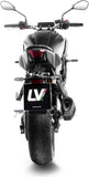 Exhaust Tip Without Sound Certification Lv-14 R Steel Black Carbon Fiber End Cap - Leovince Compatible With Yamaha Mt-07 (2021-2024)
