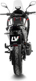 Exhaust Tip Without Sound Certification Lv-14 Steel Black Carbon Fiber End Cap - Leovince Compatible With Moto Morini X-Cape 700 (2025-2026)