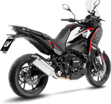 Système D'Échappement Homologué Au Niveau Sonore Lv-14 Titanium Embout Carbon Fiber - Leovince Compatible Avec Moto Morini X-Cape 700 (2025-2026)