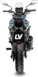 Système D'Échappement Homologué Au Niveau Sonore Lv-14 Acier Noir Embout Carbon Fiber - Leovince Compatible Avec Qj Motor Srt 600 Sx (2024-2026)
