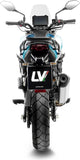Échappement Sans Homologation Sonore Lv-14 Acier Embout Carbon Fiber - Leovince Compatible Avec Qj Motor Srt 600 Sx (2024-2026)
