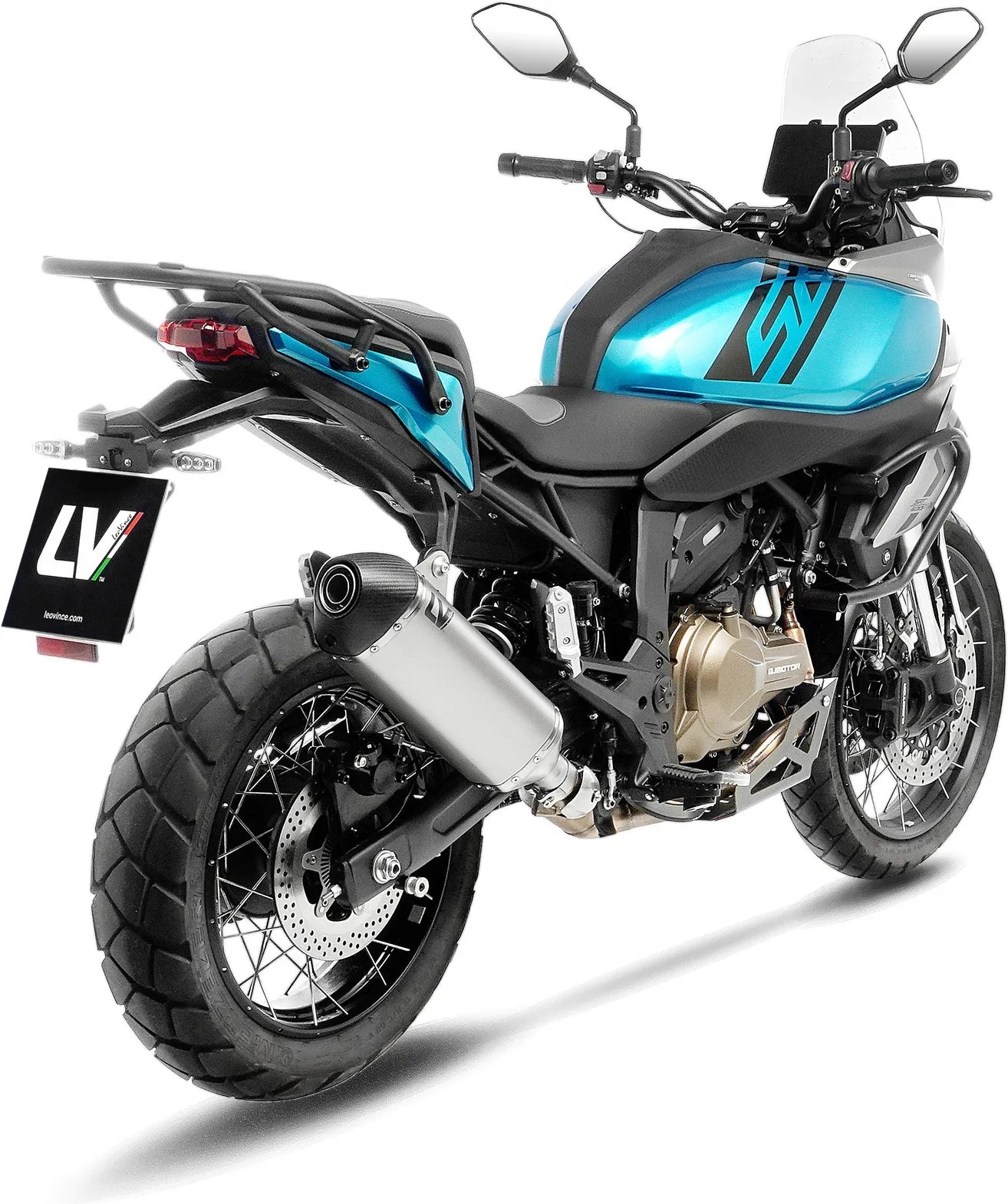 Système D'Échappement Homologué Au Niveau Sonore Lv-14 Acier Embout Carbon Fiber - Leovince Compatible Avec Qj Motor Srt 600 Sx (2024-2026)