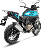 Système D'Échappement Homologué Au Niveau Sonore Lv-14 Acier Embout Carbon Fiber - Leovince Compatible Avec Qj Motor Srt 600 Sx (2024-2026)