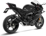 Système D'Échappement Complet Non Catalysé Et Sans Homologation Acoustique Lv-14 R Acier Noir Embout Carbon Fiber - Leovince Compatible Avec Yamaha Yzf-R9 900 (2025-2026)
