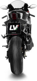 Système D'Échappement Complet Non Catalysé Et Sans Homologation Acoustique Lv-14 R Acier Noir Embout Carbon Fiber - Leovince Compatible Avec Yamaha Yzf-R9 900 (2025-2026)