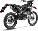 Système D'Échappement Homologué Au Niveau Sonore X-Fight Carbon Fiber Embout Acier - Leovince Compatible Avec Rieju Mrt 50 - Pro - Sm (2021-2023)