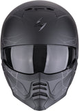 Full-Face Motorcycle Helmet Scorpion Exo Exo-Combat Ii Polycarbonate Matt Black Silver Spiderweb Size S