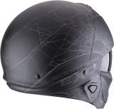 Full-Face Motorcycle Helmet Scorpion Exo Exo-Combat Ii Polycarbonate Matt Black Silver Spiderweb Size S