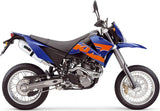 Double Sortie D'Échappement Homologuée Au Niveau Sonore Albus Ceramic Aluminium Blanc - Gpr Compatible Avec Ktm 625 Lc4 Smc (2005-2006)
