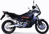 Dual Exhaust System With Sound Certification Albus Ceramic White Aluminium - Gpr Compatible With Ktm 950 Adventure - S (2003-2007)