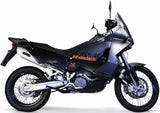 Double Sortie D'Échappement Homologuée Au Niveau Sonore Albus Ceramic Aluminium Blanc - Gpr Compatible Avec Ktm 950 Adventure - S (2003-2007)