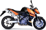 Double Sortie D'Échappement Avec Catalyseur Et Homologation Acoustique Albus Ceramic Aluminium Blanc - Gpr Compatible Avec Ktm 990 Super Duke - R (2004-2012)