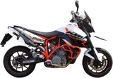 Double Sortie D'Échappement Homologuée Au Niveau Sonore Albus Ceramic Aluminium Blanc - Gpr Compatible Avec Ktm 990 Smr Supermoto (2008-2012)
