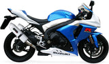 Double Sortie D'Échappement Homologuée Au Niveau Sonore Albus Ceramic Aluminium Blanc - Gpr Compatible Avec Suzuki Gsx-R 1000 K9 (2009-2011)