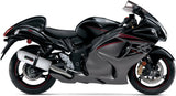 Double Sortie D'Échappement Homologuée Au Niveau Sonore Albus Ceramic Aluminium Blanc - Gpr Compatible Avec Suzuki Hayabusa 1300 (2007-2016)
