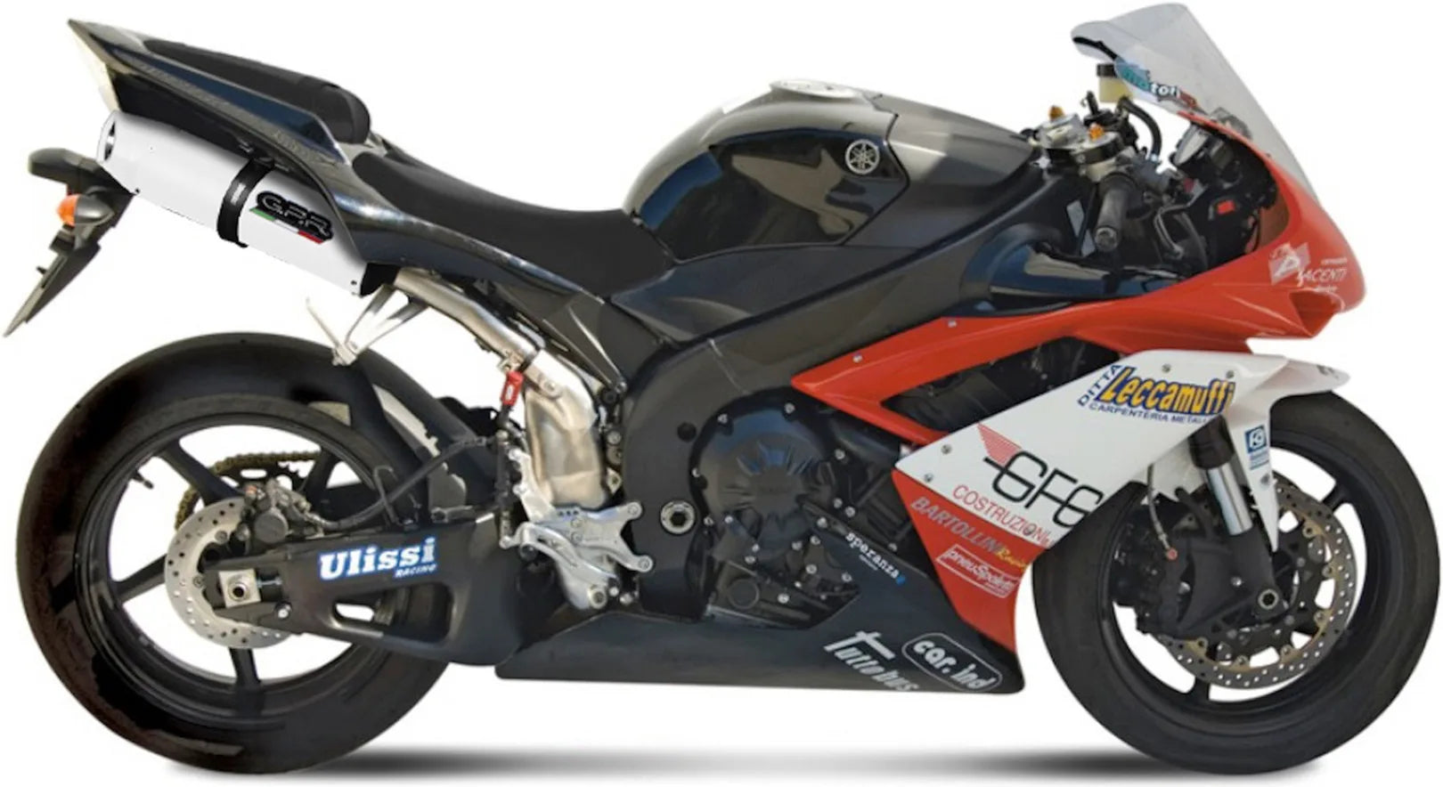 Double Sortie D'Échappement Homologuée Au Niveau Sonore Albus Ceramic Aluminium Blanc - Gpr Compatible Avec Yamaha Yzf 1000 R1 (2007-2008)