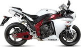 Double Sortie D'Échappement Homologuée Au Niveau Sonore Albus Ceramic Aluminium Blanc - Gpr Compatible Avec Yamaha Yzf 1000 R1 (2009-2014)