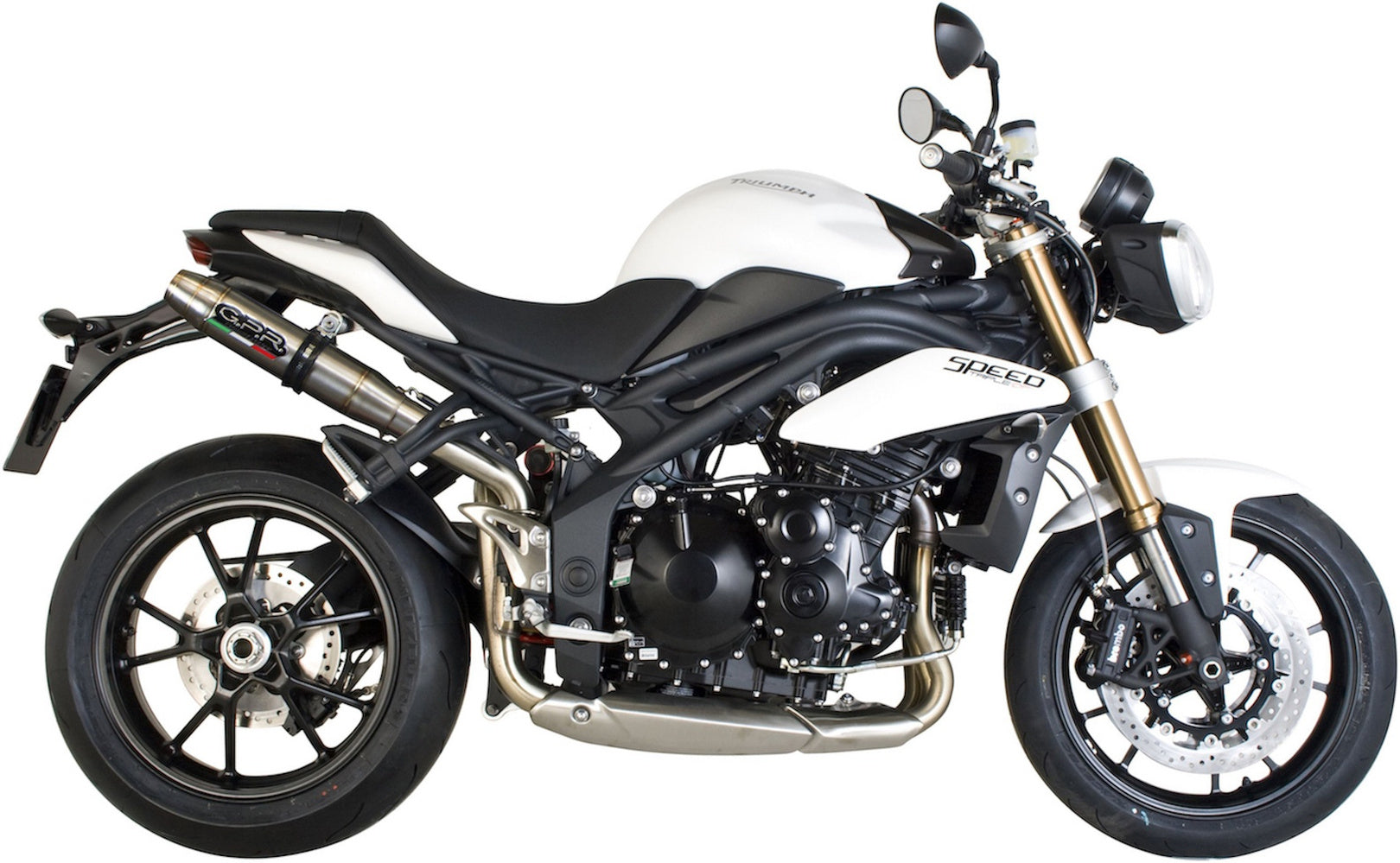 Dual Exhaust System With Sound Certification Deeptone Stainless Steel - Gpr Compatible With Triumph Speed Triple 1050 (2011-2015)