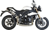 Double Sortie D'Échappement Homologuée Au Niveau Sonore Deeptone Acier - Gpr Compatible Avec Triumph Speed Triple 1050 (2011-2015)
