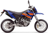 Double Sortie D'Échappement Homologuée Au Niveau Sonore Furore Aluminium Noir - Gpr Compatible Avec Ktm 625 Lc4 Smc (2005-2006)