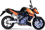 Double Sortie D'Échappement Avec Catalyseur Et Homologation Acoustique Furore Aluminium Noir - Gpr Compatible Avec Ktm 990 Super Duke - R (2004-2012)
