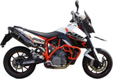 Double Sortie D'Échappement Avec Catalyseur Et Homologation Acoustique Furore Aluminium Noir - Gpr Compatible Avec Ktm 990 Smr Supermoto (2008-2012)
