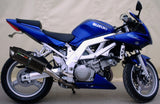 Dual Catalytic Exhaust Tips With Sound Certification Furore Aluminium Black - Gpr Compatible With Suzuki Sv 1000 - S (2003-2008)