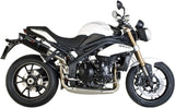 Double Sortie D'Échappement Homologuée Au Niveau Sonore Furore Aluminium Noir - Gpr Compatible Avec Triumph Speed Triple 1050 (2011-2015)