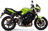 Double Sortie D'Échappement Avec Catalyseur Et Homologation Acoustique Furore Aluminium Noir - Gpr Compatible Avec Triumph Street Triple 675 (2007-2012)