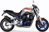 Double Sortie D'Échappement Avec Catalyseur Et Homologation Acoustique Furore Aluminium Noir - Gpr Compatible Avec Yamaha Bt 1100 Bulldog (2002-2007)