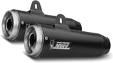 Dual Non-Catalytic Exhaust System With Sound Certification Ghibli Steel Black - Mivv Compatible With Moto Guzzi V7 Iii (2017-2020)
