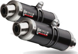 Dual Catalytic Exhaust Tips With Sound Certification Gp Steel Black - Mivv Compatible With Yamaha Tdm 900 (2002-2014)