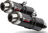 Double Sortie D'Échappement Homologuée Au Niveau Sonore Gp Acier Noir - Mivv Compatible Avec Kawasaki Z 1000 (2014-2020)
