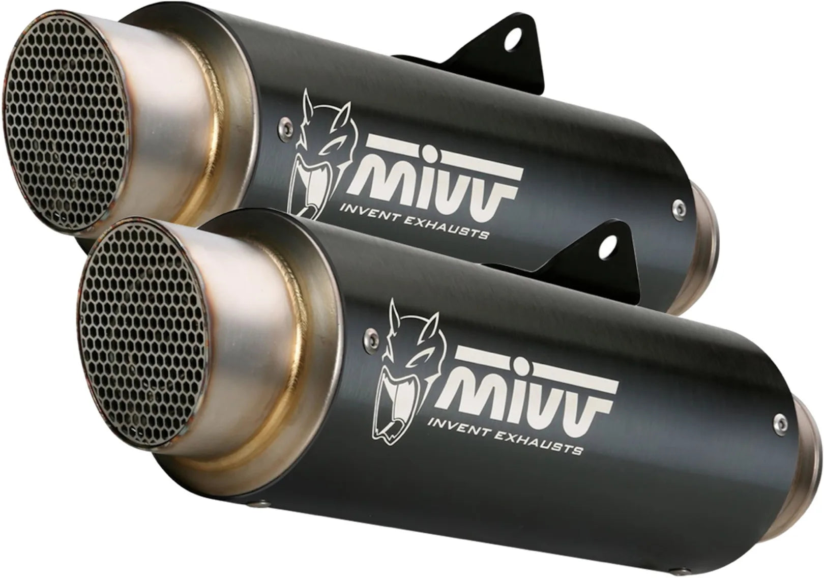 Double Sortie D'Échappement Homologuée Au Niveau Sonore Gppro Acier Noir - Mivv Compatible Avec Ducati Scrambler 1100 (2018-2020)