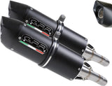 Double Sortie D'Échappement Homologuée Au Niveau Sonore Furore Evo4 Aluminium Noir - Gpr Compatible Avec Kawasaki Zzr 1400 (2017-2022)