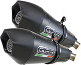 Double Sortie D'Échappement Homologuée Au Niveau Sonore Gpe Anniversary Titanium Noir - Gpr Compatible Avec Kawasaki Z 1000 Sx (2017-2020)