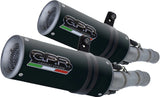 Double Sortie D'Échappement Homologuée Au Niveau Sonore M3 Titanium Noir - Gpr Compatible Avec Kawasaki Z 1000 Sx (2017-2020)